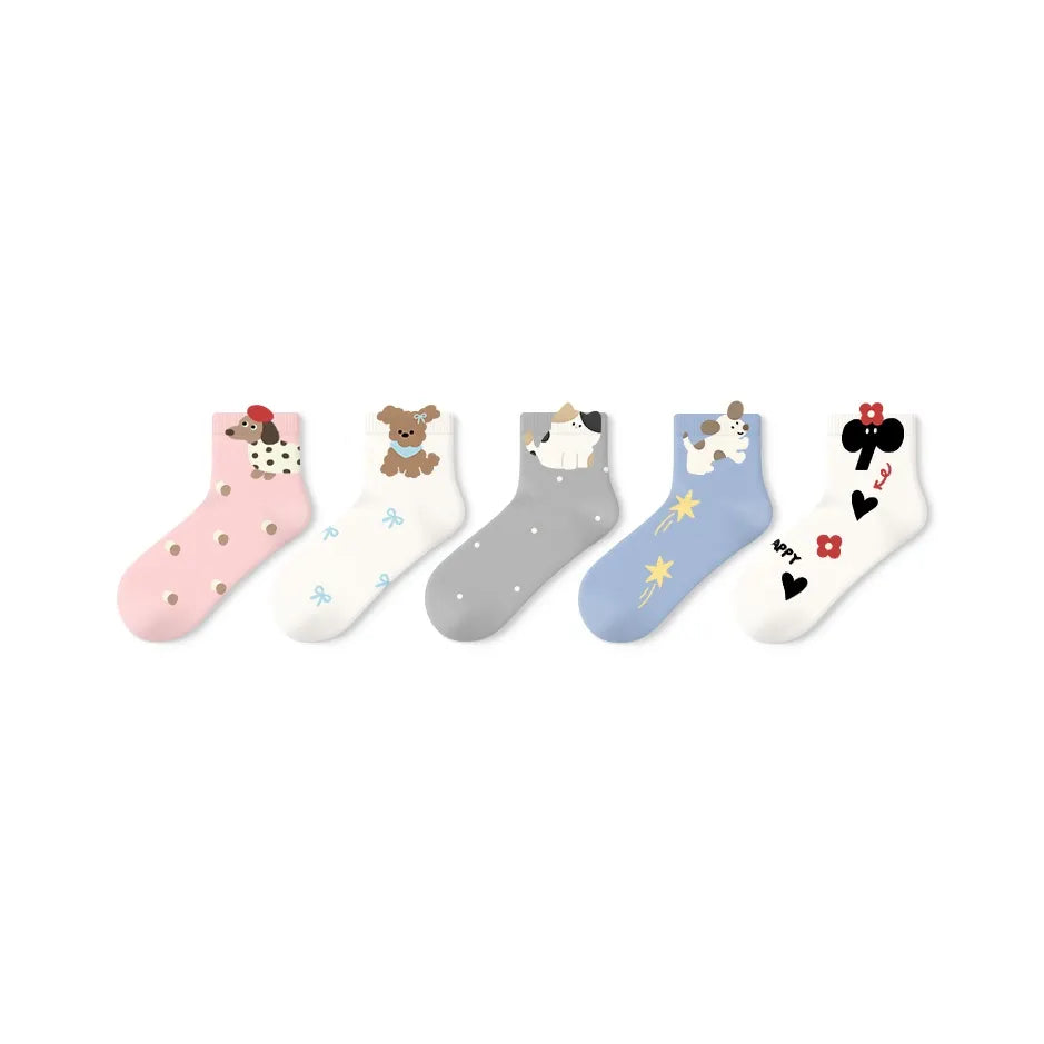 Women's Cotton Sports Socks - 5A Antibacterial Thin Odor, Control Moisture-Wicking Crew Socks (Multi-Pack)