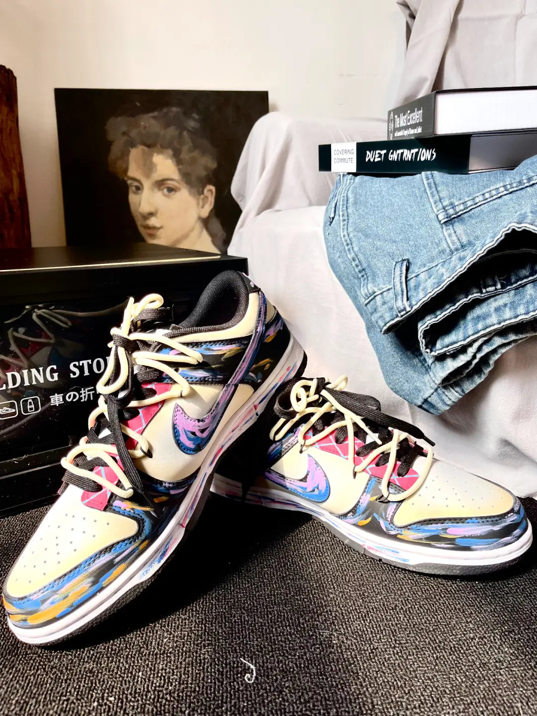 Death Sparks - Custom  Dunk  Low Unisex Street Graffiti Skateboarding Shoes