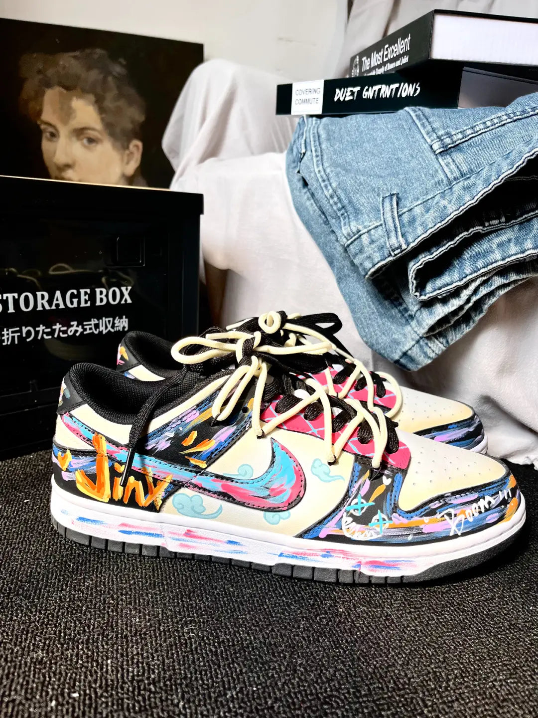 Death Sparks - Custom  Dunk  Low Unisex Street Graffiti Skateboarding Shoes