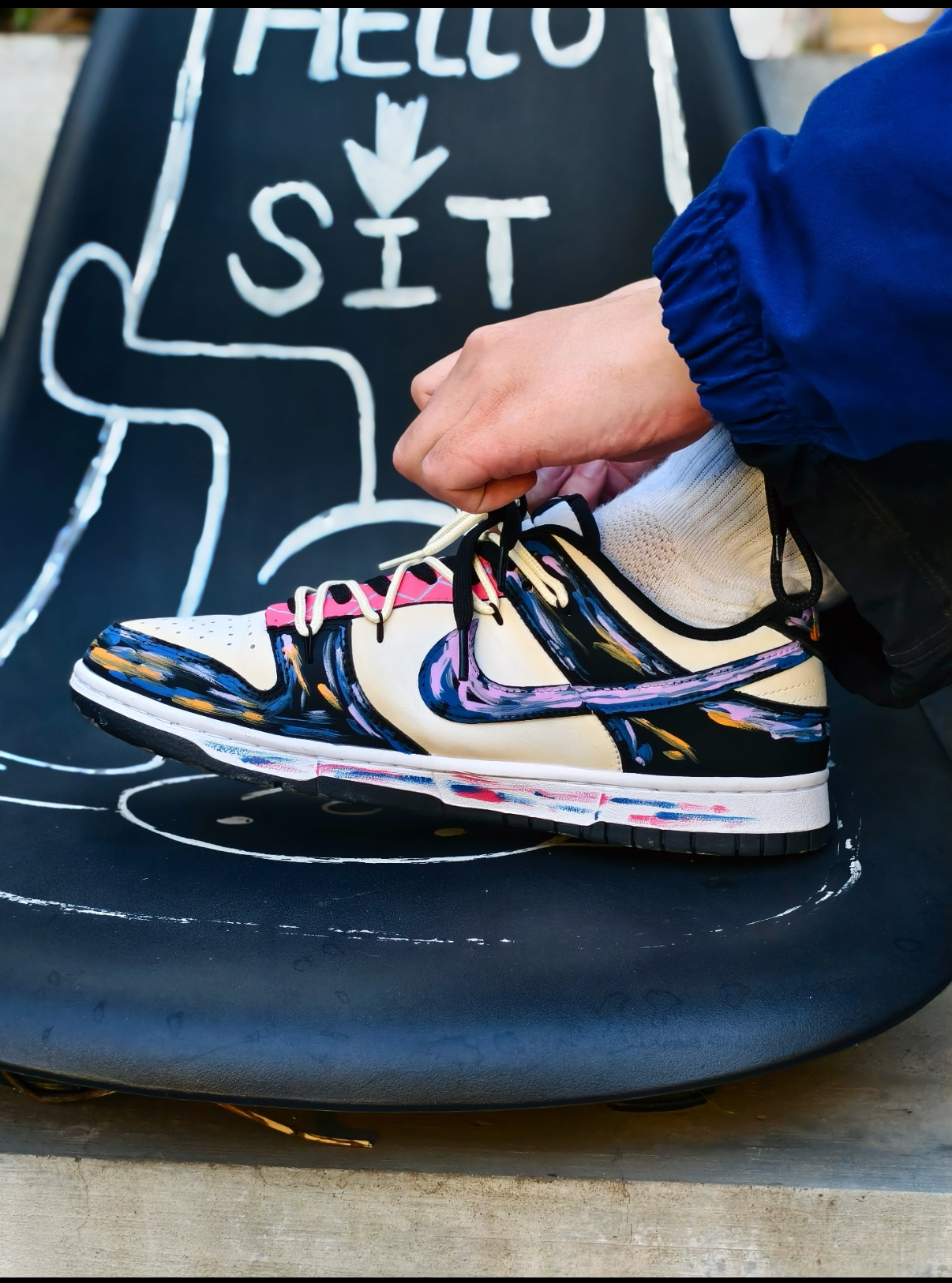 Death Sparks - Custom  Dunk  Low Unisex Street Graffiti Skateboarding Shoes