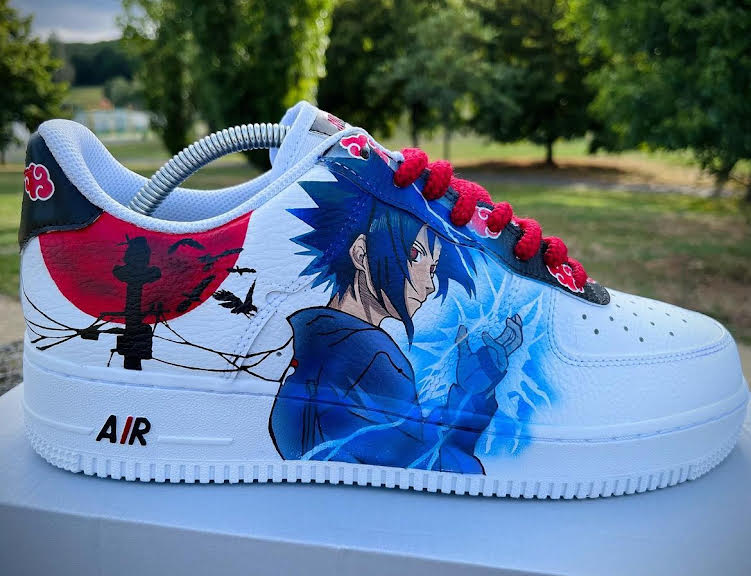 [Custom Naruto Vs Sasuke] Air Force 1 Skateboarding Shoes Unisex