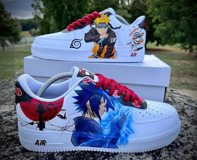 [Custom Naruto Vs Sasuke] Air Force 1 Skateboarding Shoes Unisex