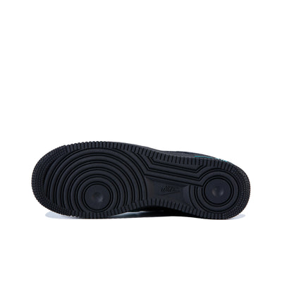 [Customized Green/Cyan, Full Stars] Air Force 1 Low-top Shoes Unisex Black/Green/Cyan With Diamond Decoration