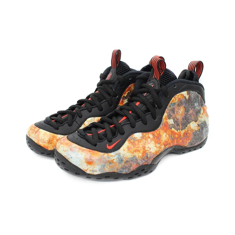 [Custom Lava Spray/Rust] Foamposite One Mid-top Retro Basketball Shoes Unisex