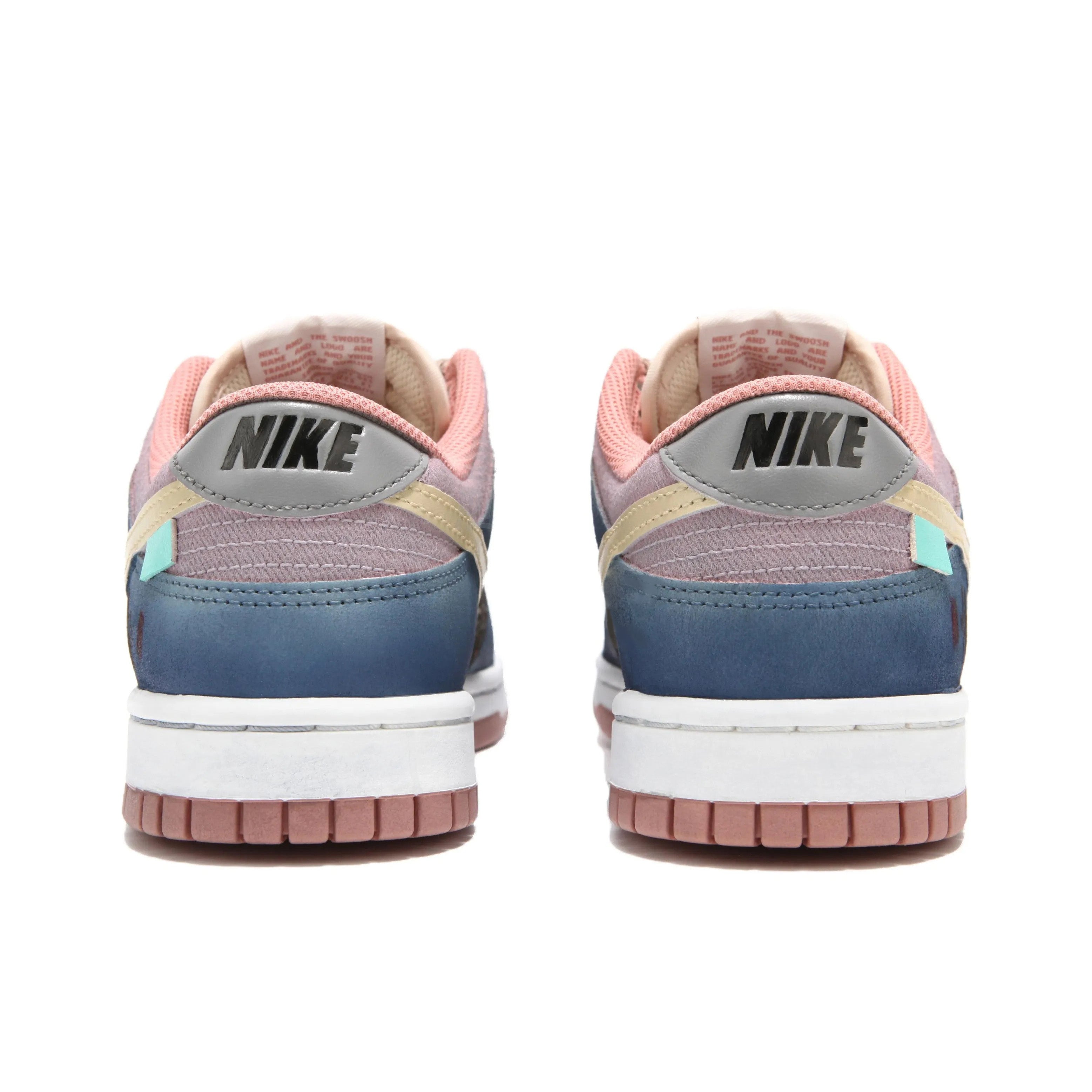 [Custom Auspicious Dragon Cloud Pattern] Dunk Skateboarding Shoes Unisex Low-top Blue/Pink