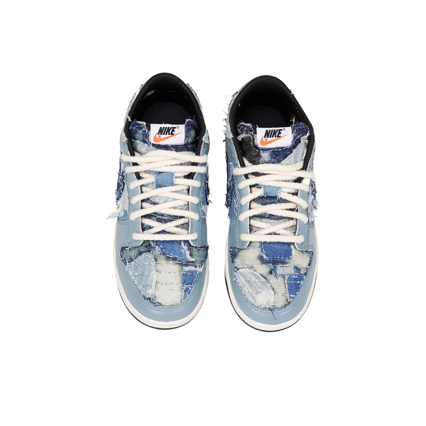 [Custom Denim stitching] Dunk Low Skateboard Shoes Unisex Denim Style