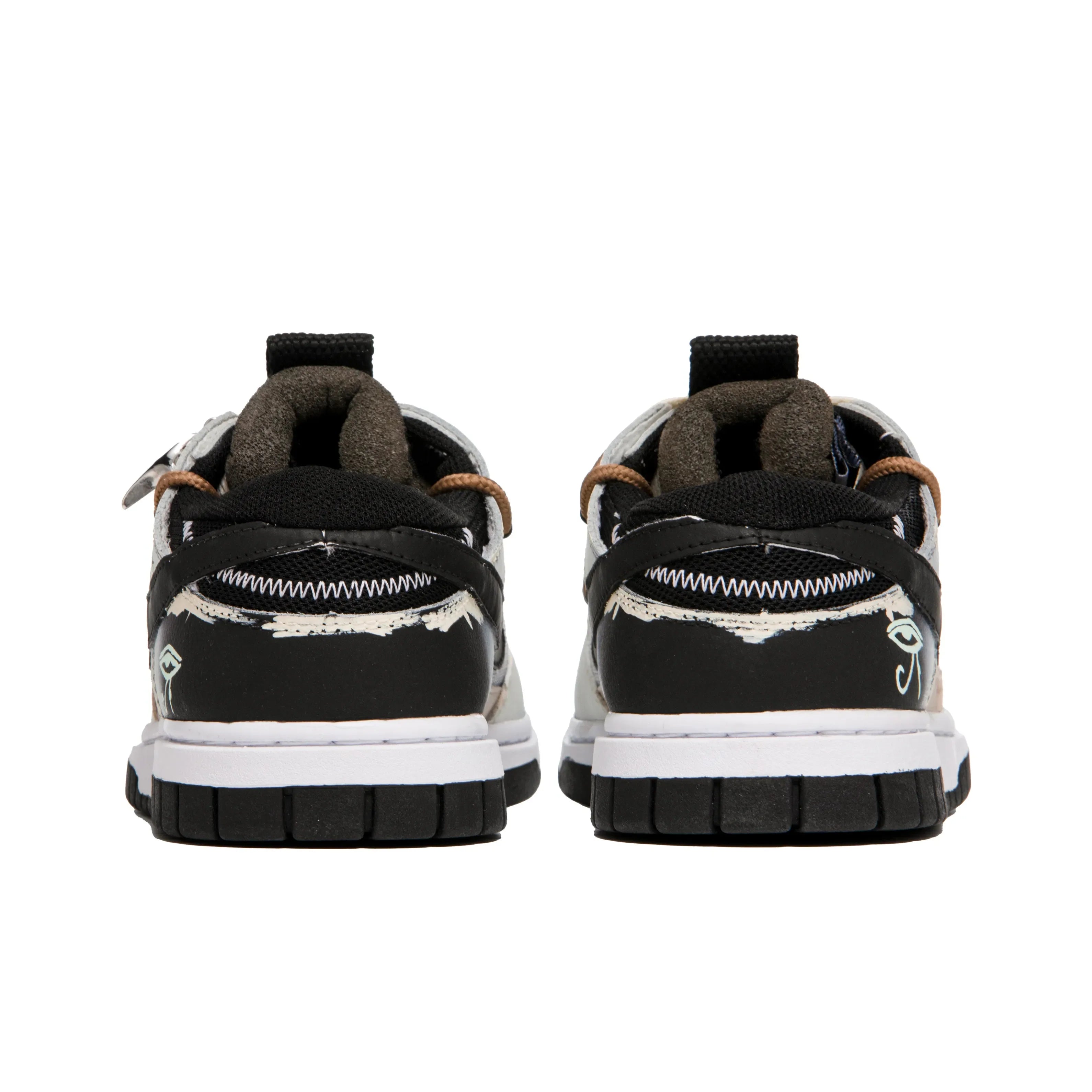 [Custom End Star] Air Dunk Jumbo Skateboard Shoes Unisex Gradient Graffiti Black/White
