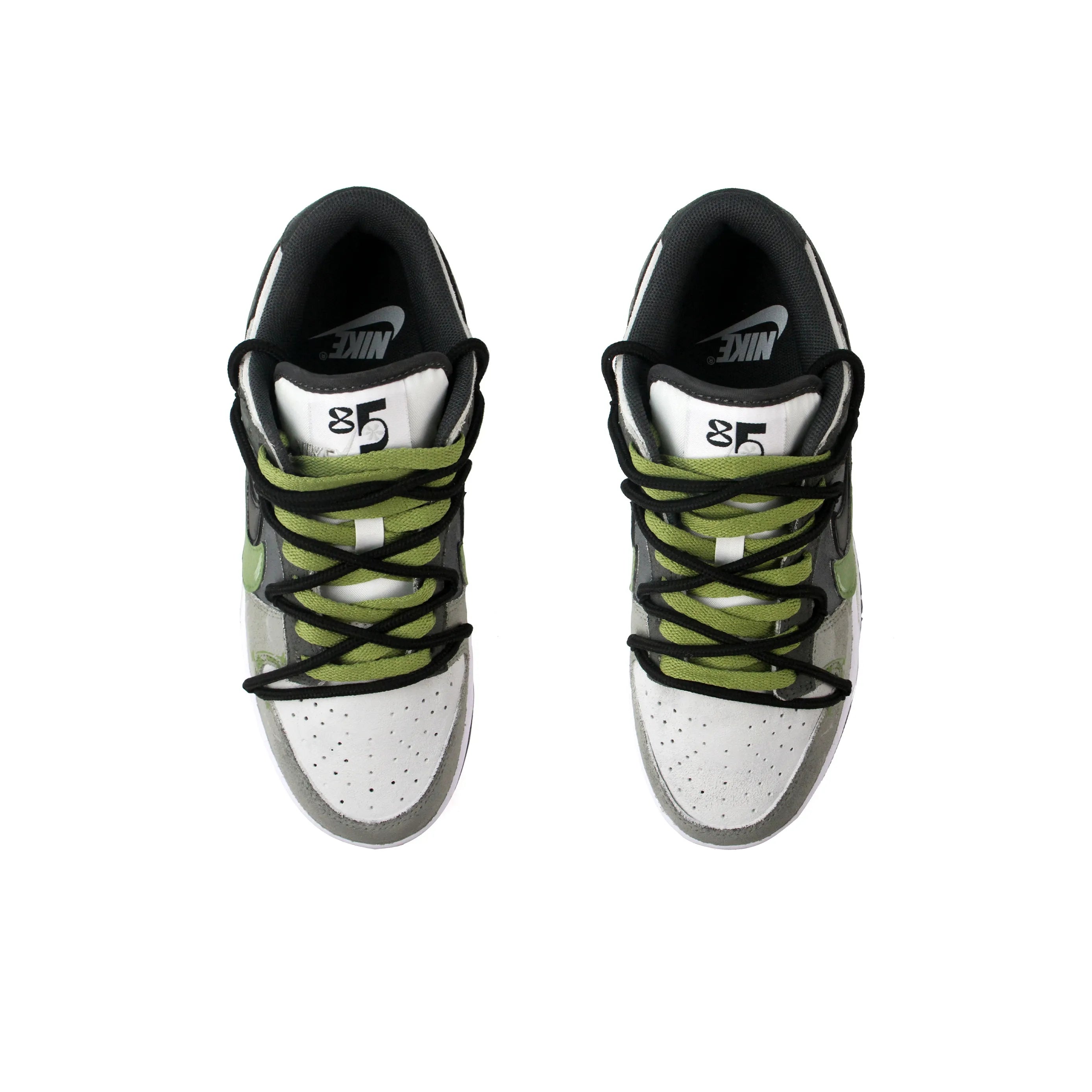 [Custom Veldt Rust] Dunk Skateboarding Shoes Unisex Gray/Green