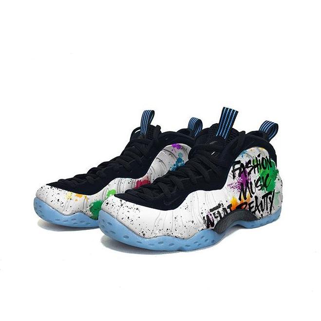 [Custom Street Graffiti] Foamposite One Mid-top Retro Basketball Shoes Unisex