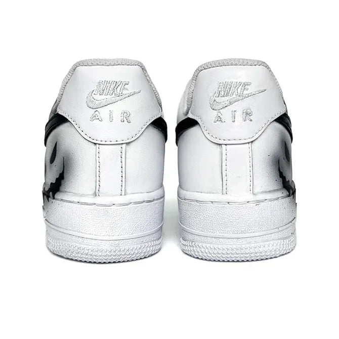 [Customized Devilish Smile] Air Force 1 Low-top Shoes Hand-drawn Unisex Black/White