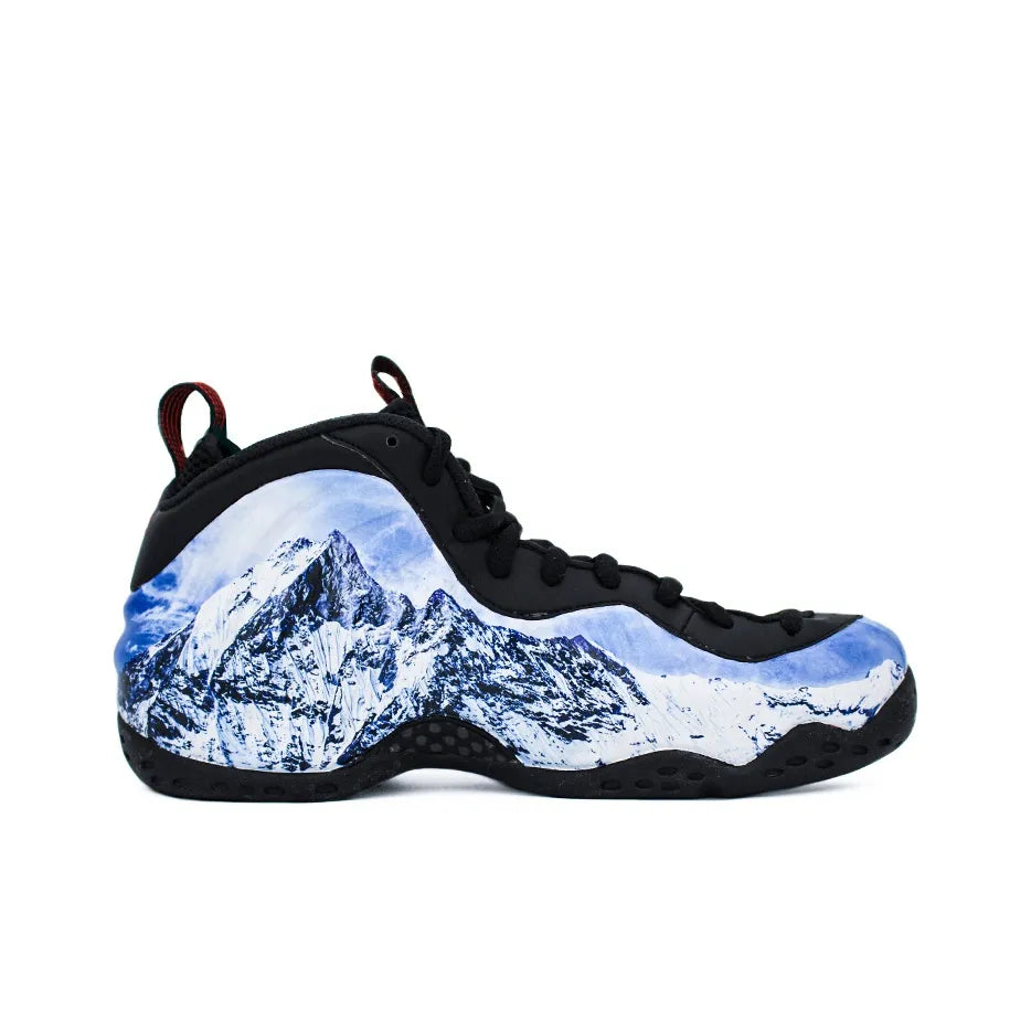 [Custom Snowy Mountain] Foamposite One Mid-top Retro Basketball Shoes Unisex