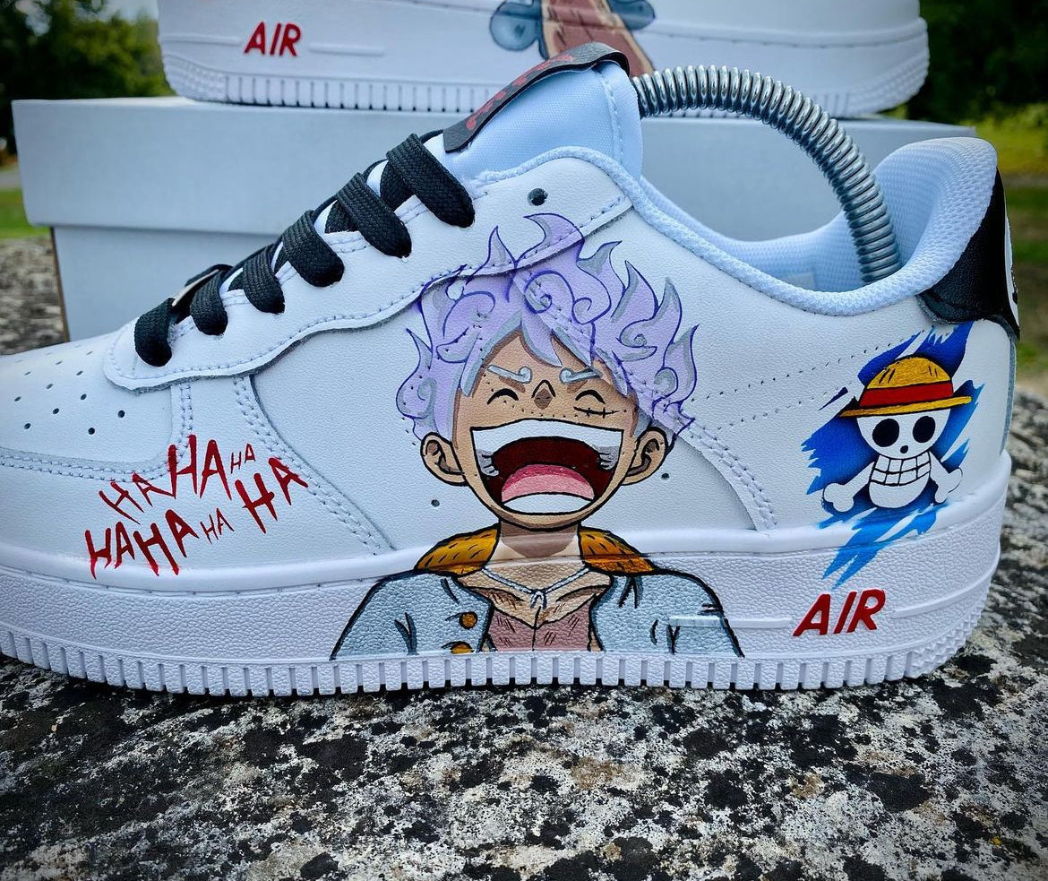 [Custom Luffy Gear 5] Air Force 1 Skateboarding Shoes Unisex
