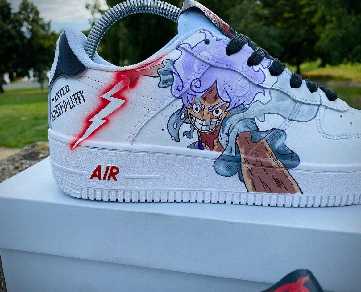[Custom Luffy Gear 5] Air Force 1 Skateboarding Shoes Unisex