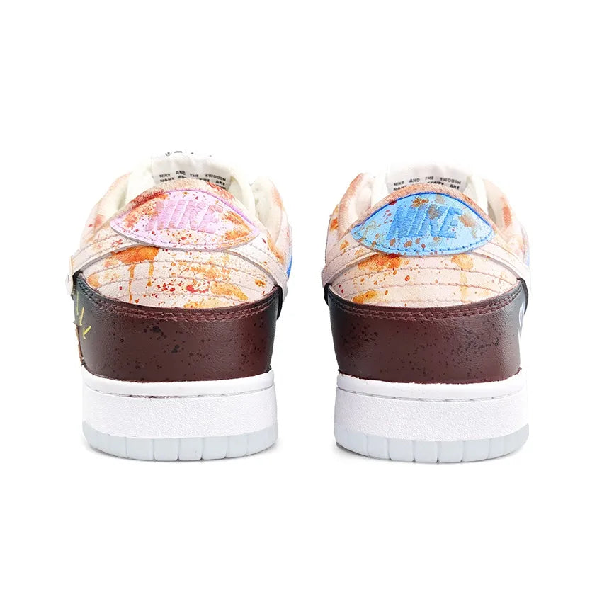 Harley Quinn - Mismatched Sneakers  Graffiti Hand-Painted Men's