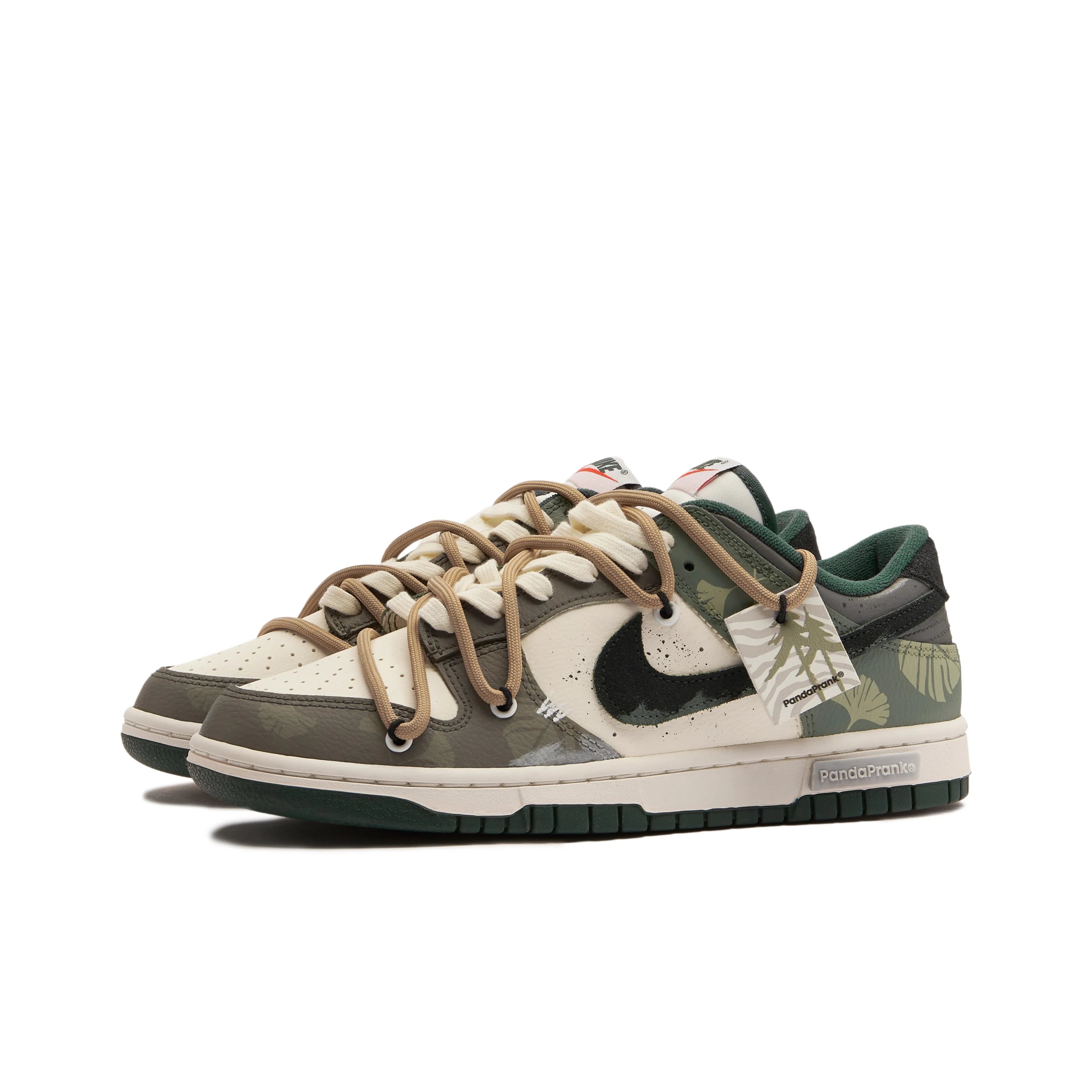 [Custom Floating Abyss] Dunk Skateboarding Shoes Unisex Green/Brown