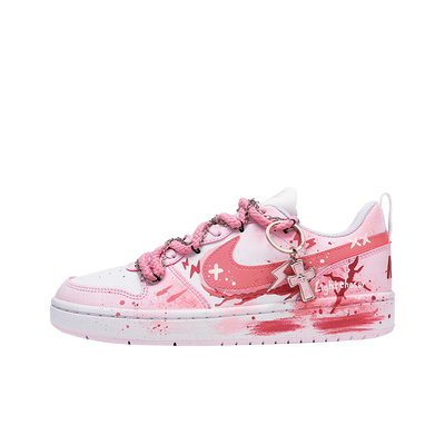 [Custom Peach Blossoms] Court Borough Skateboarding Shoes Unisex Four Color