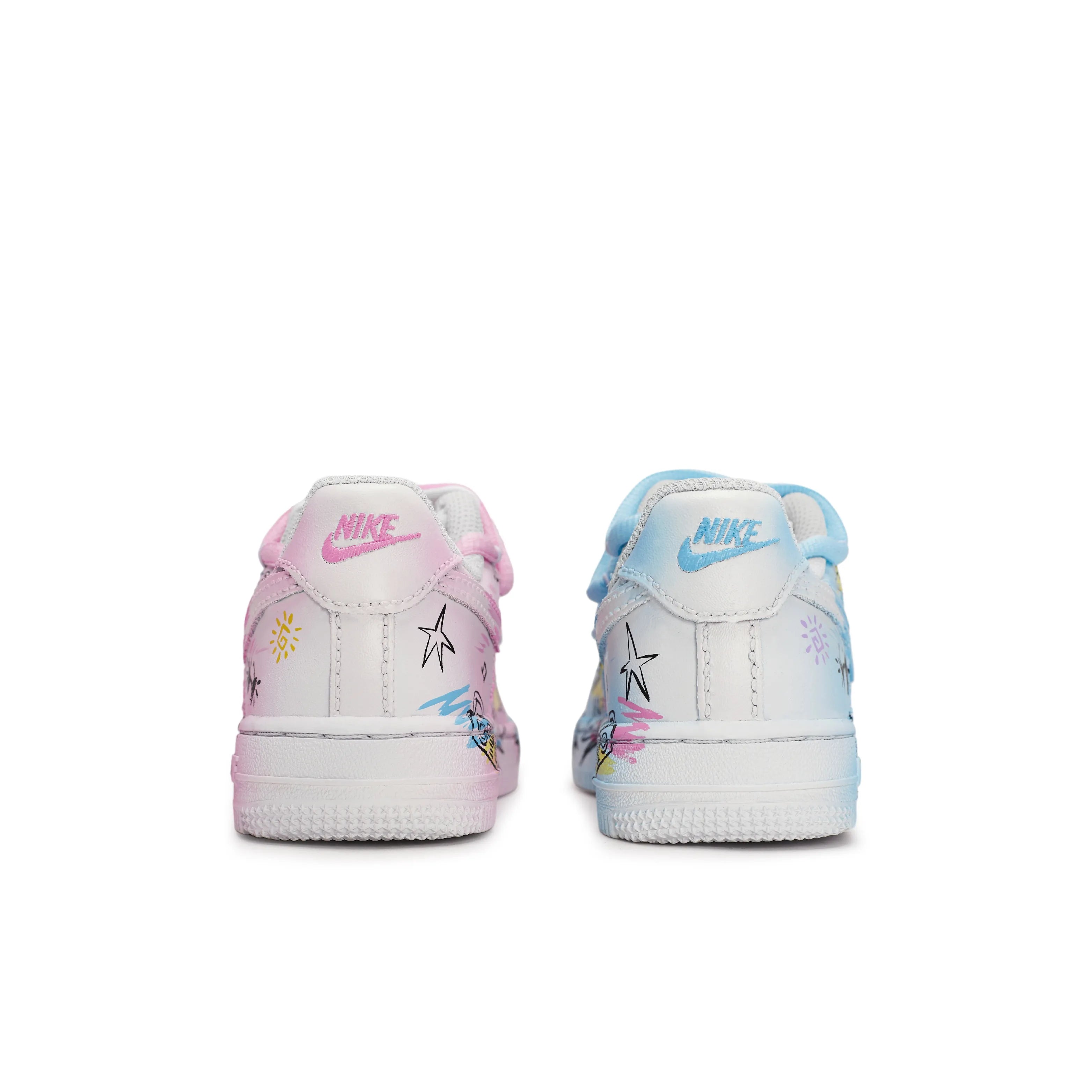 [Custom Party Land/Spilt Color] Air Force 1 Skateboard Shoes For Children Unisex
