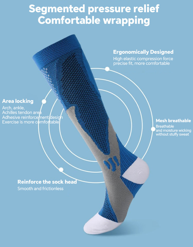 Professional Sports Calf Compression Socks Running Women Men Marathon Socks Fitness Outdoor Jump Rope Compression Long Breathable