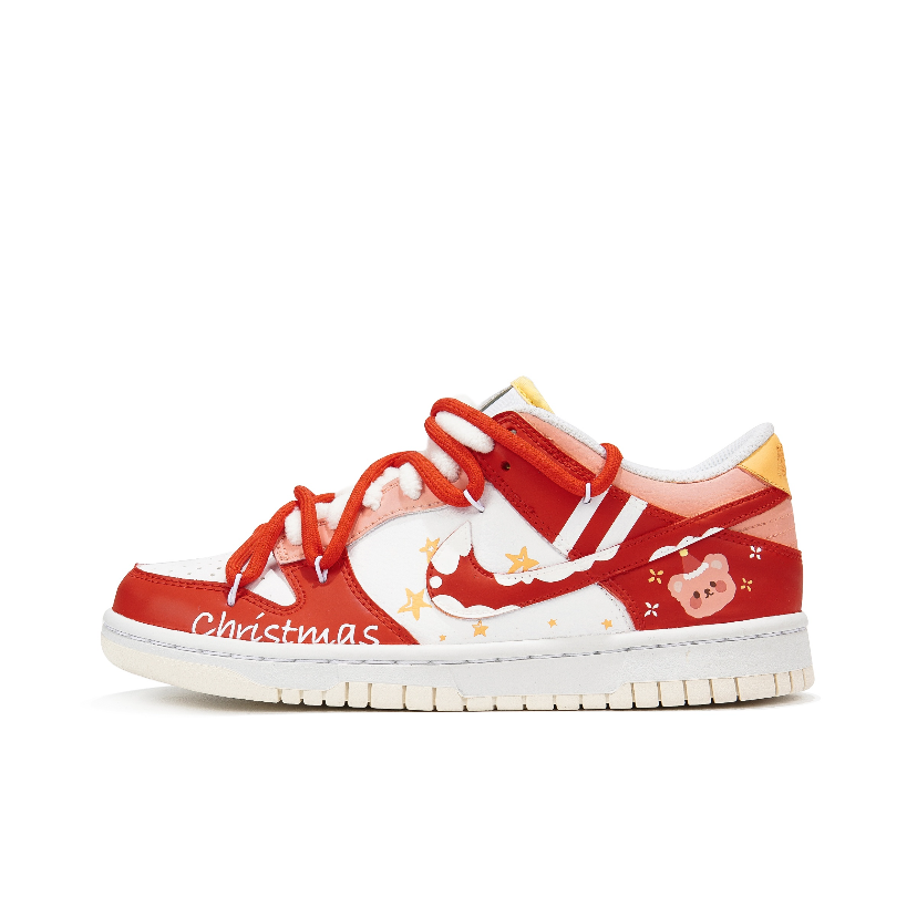 [Custom Christmas Bear] Dunk Skateboarding Shoes Unisex Low-top