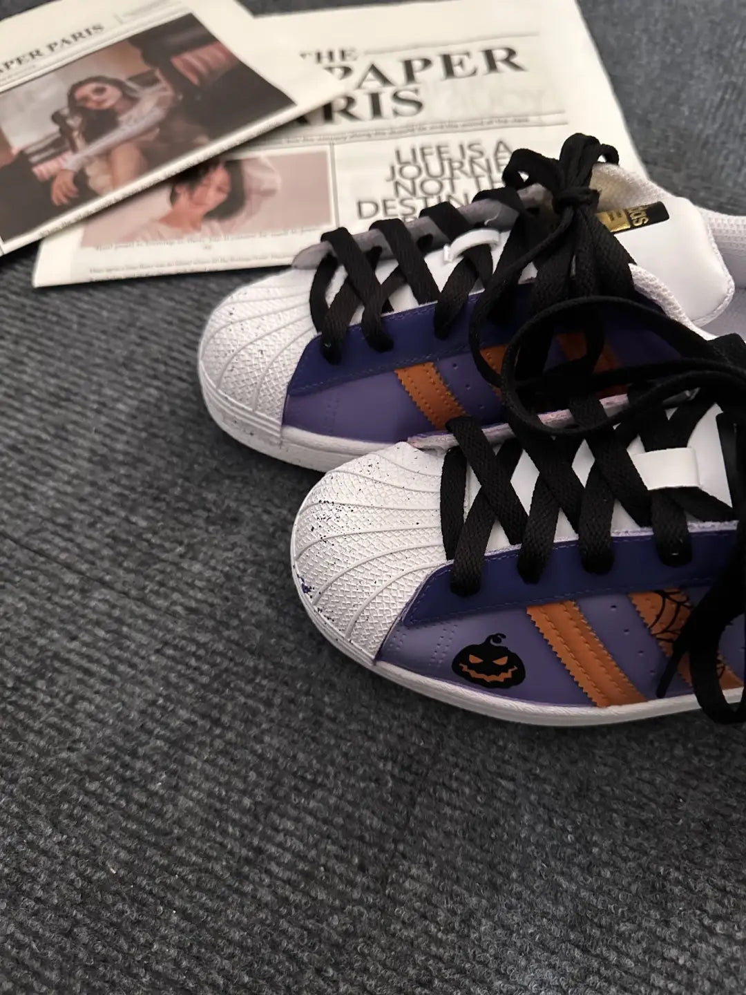 [Custom Midnight Potion] originals SUPERSTAR Low Top Halloween Series Purple/Orange