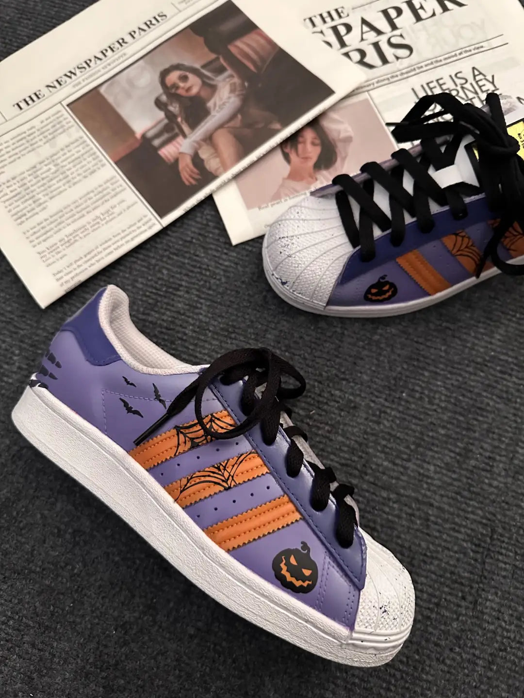 [Custom Midnight Potion] originals SUPERSTAR Low Top Halloween Series Purple/Orange