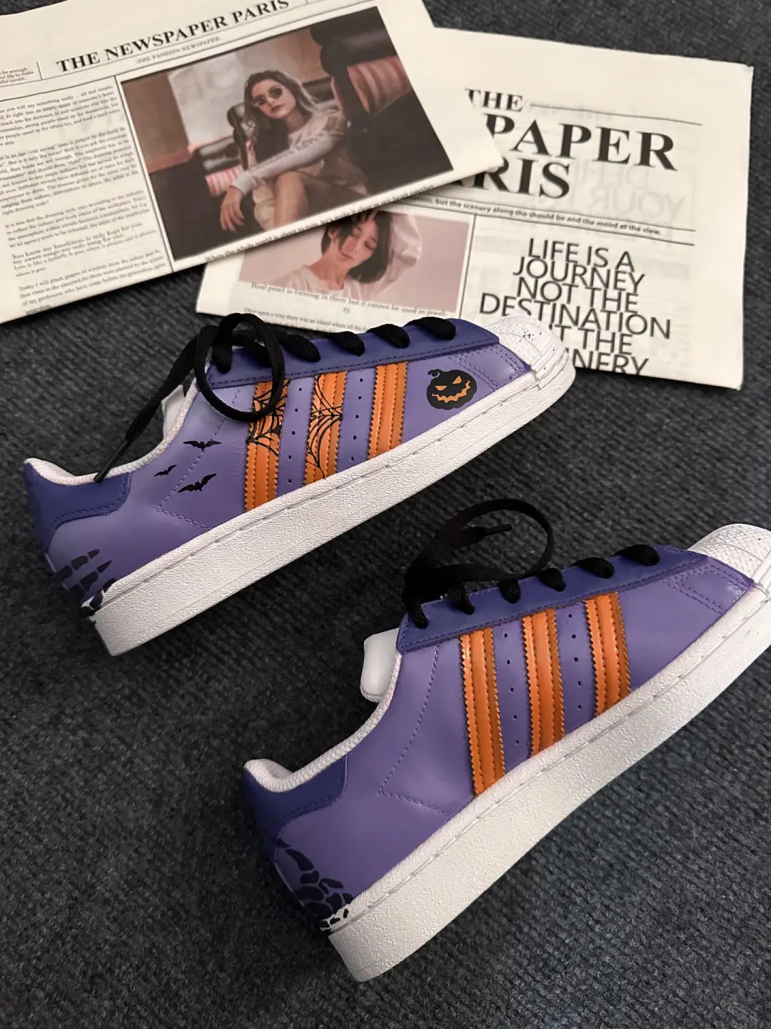 [Custom Midnight Potion] originals SUPERSTAR Low Top Halloween Series Purple/Orange