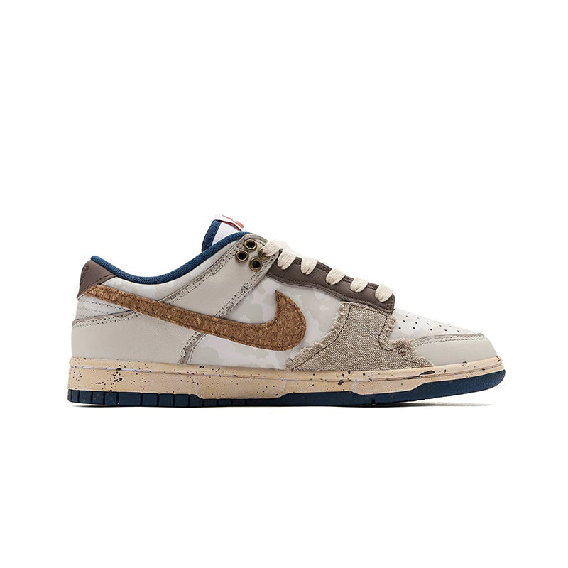 [Custom Survival] Dunk Skateboarding Shoes Unisex Low-top Brown/Blue