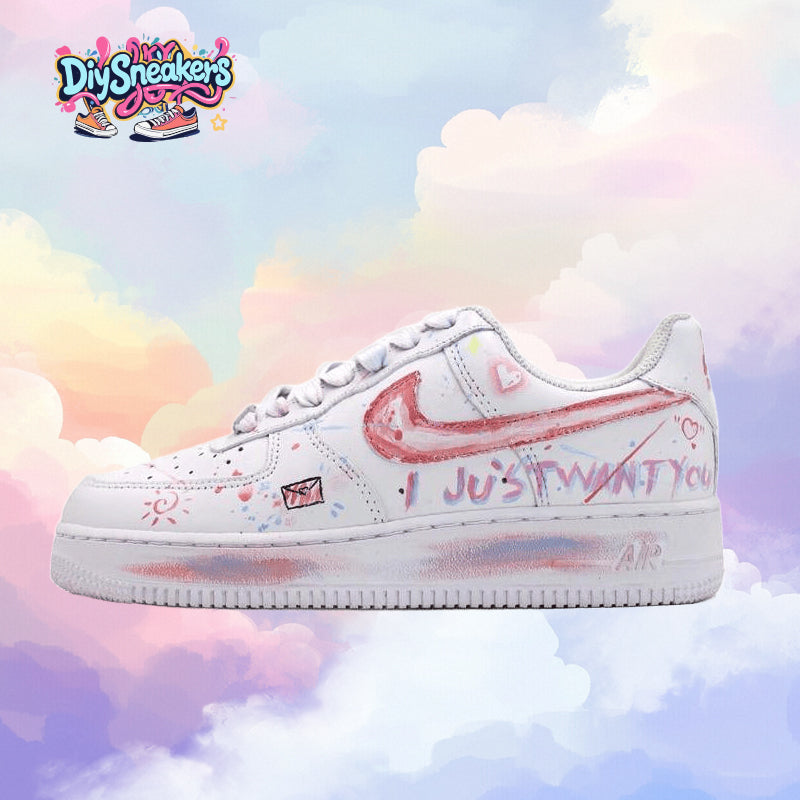 [Custom S man's confession doodle]  Air Force 1 Skateboarding Shoes Men