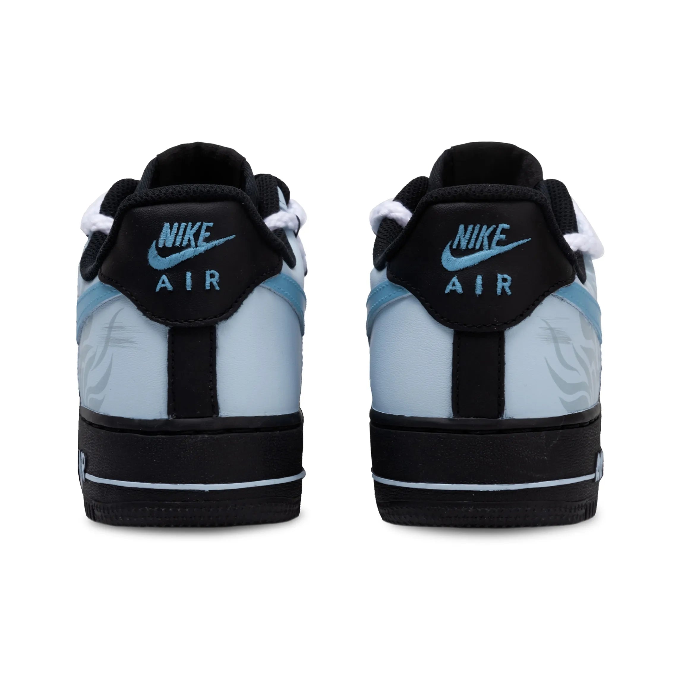 [Custom Azure Serpent & Fan] Air Force 1 Skateboarding Shoes Unisex