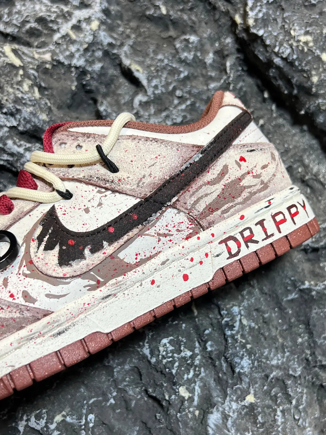 [Custom Mad Max] Dunk Skateboarding Shoes Men Low-top Brown/Red