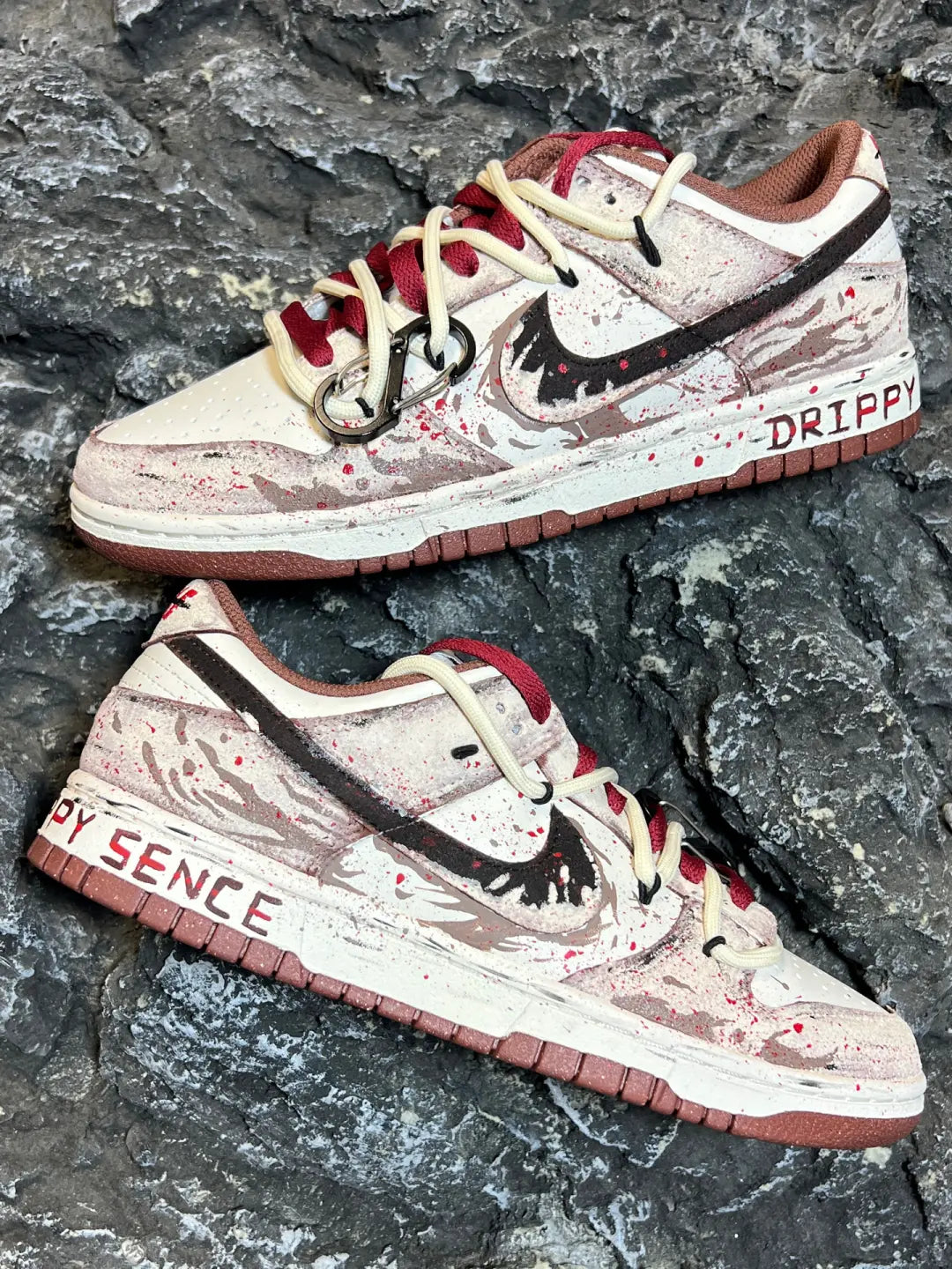 [Custom Mad Max] Dunk Skateboarding Shoes Men Low-top Brown/Red