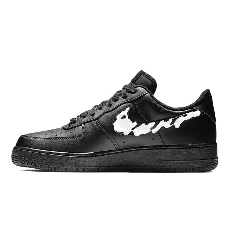 [Custom Female bloody teeth]  Air Force 1 Skateboarding Shoes Women's Low-top Black