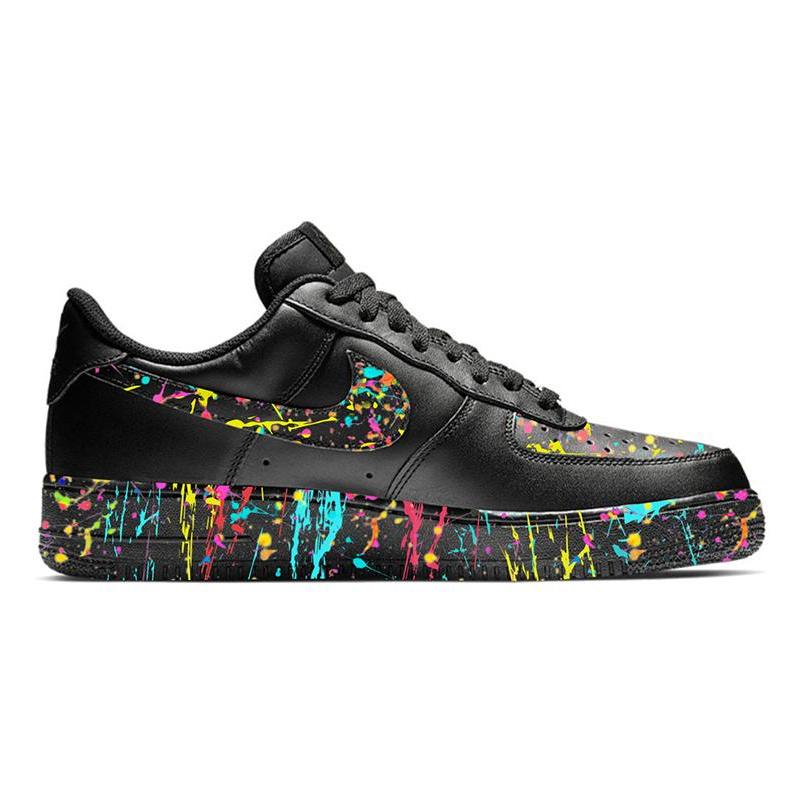 [Custom Female artist series graffiti black]  Air Force 1 Skateboarding Shoes Women's Low-top Black