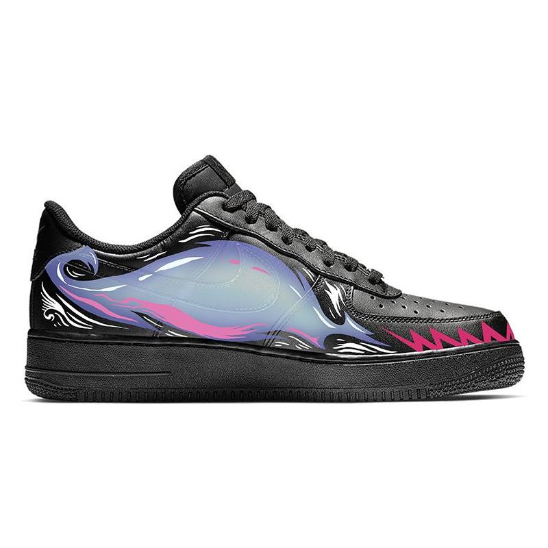[Custom Female movie-themed Venom spray painting]  Air Force 1 Skateboarding Shoes Women's Low-top Black