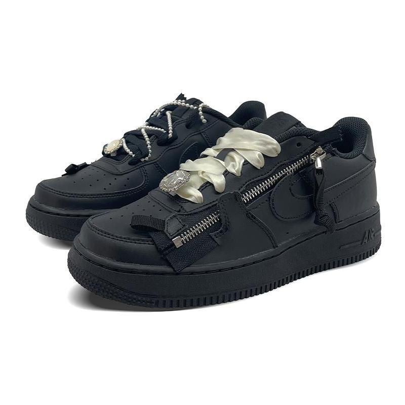 [Custom Pure Desire Wind black]  Air Force 1 Skateboarding Shoes Women's