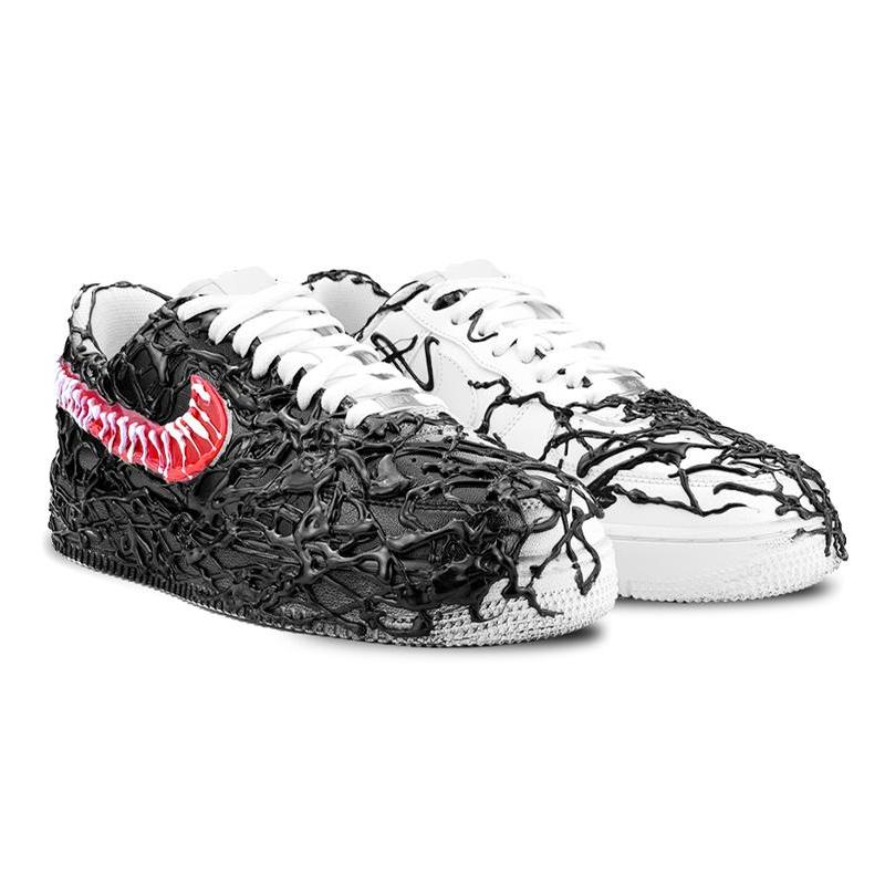 [Custom Superhero Venom]  Air Force 1 Skateboarding Shoes Women's