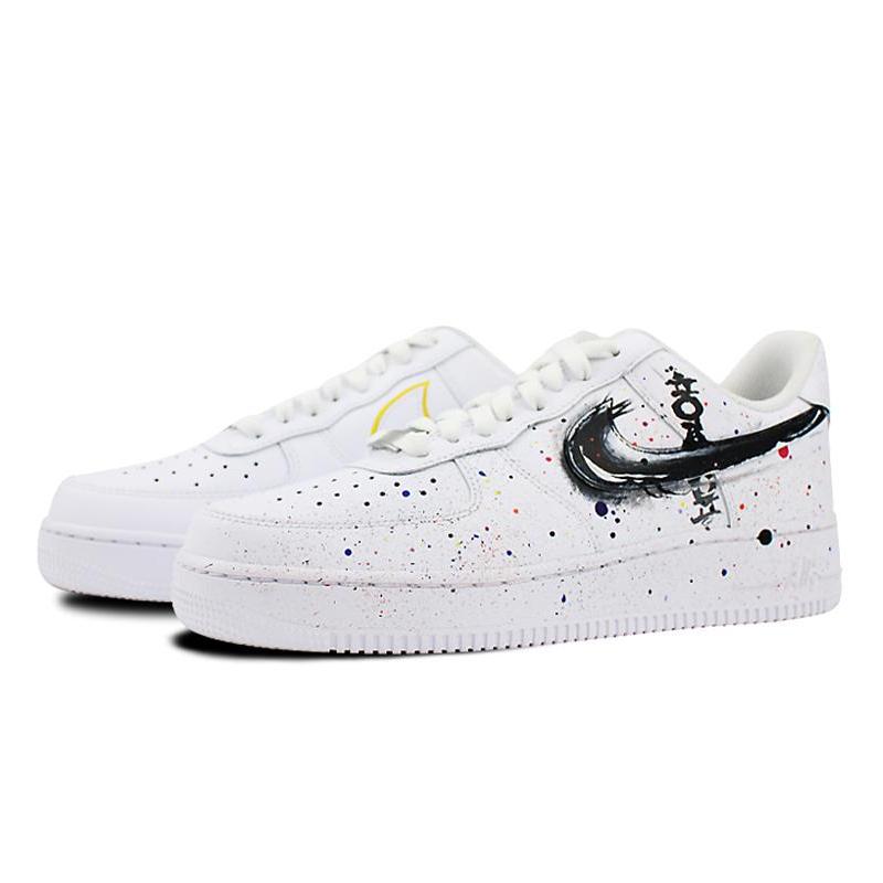 [Custom A female spray-painted hand-painted ink-wash painting of the Three Pools Mirroring the moon]  Air Force 1 Skateboarding Shoes Women's