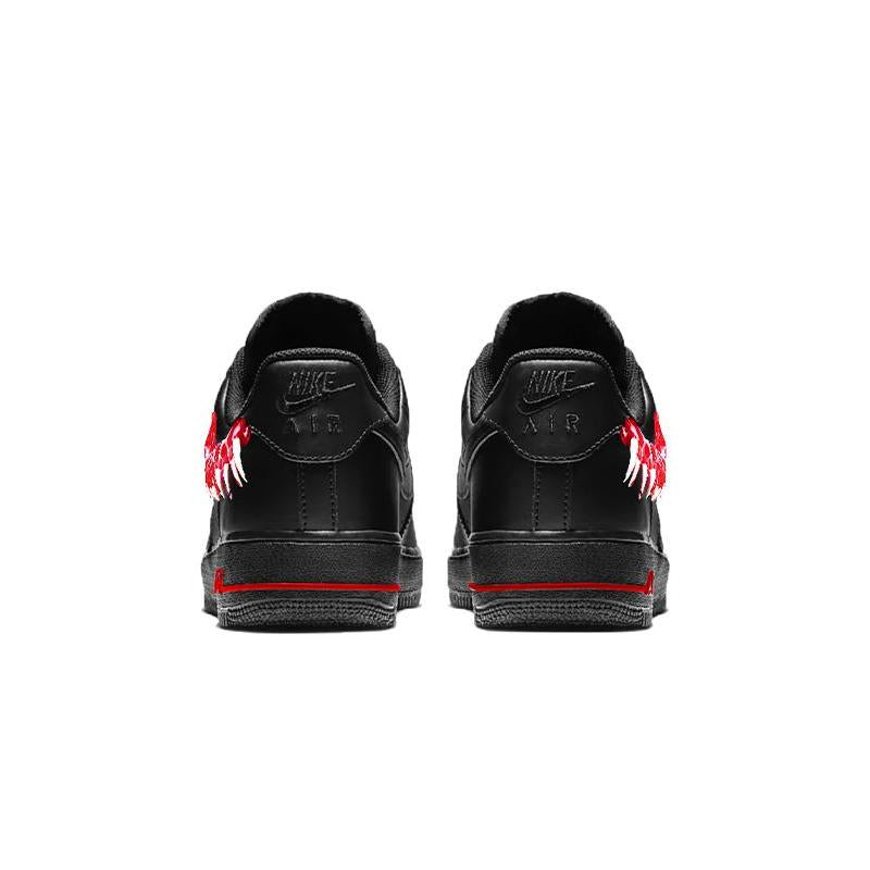 [Custom Men's Bloodstained Teeth 2.0]  Air Force 1 Skateboarding Shoes Men Low-top Black
