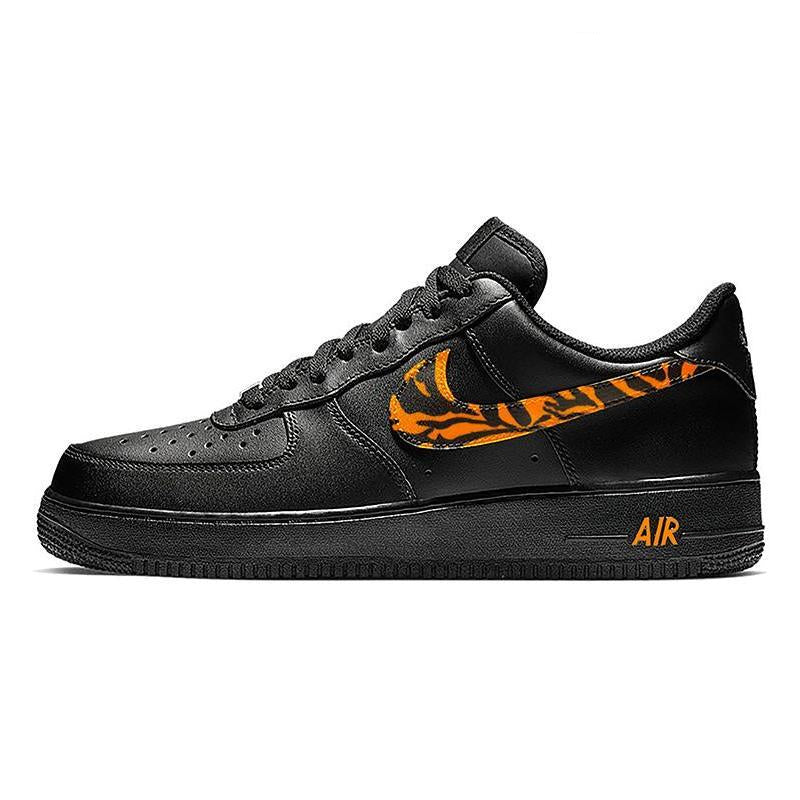 [Custom Men's printed leopard print]  Air Force 1 Skateboarding Shoes Men Low-top Leopard