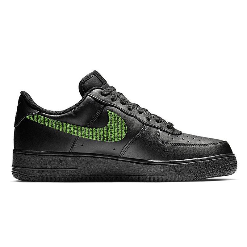 [Custom The male movie theme is The Matrix Black and Green]  Air Force 1 Skateboarding Shoes Men Low-top Black/Green