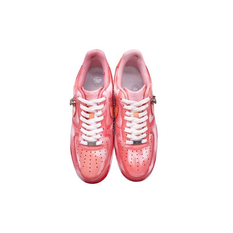 [Custom Dye pink]  Air Force 1 Skateboarding Shoes Men Low-top Powder