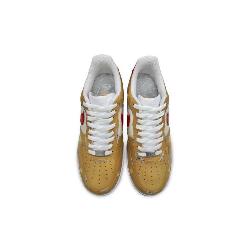 [Custom Alcohol scratch-off cards are used to age the red and yellow stars]  Air Force 1 Skateboarding Shoes Men