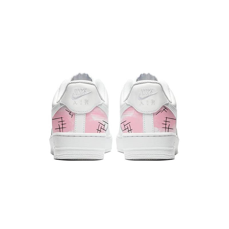 [Custom Men's and women's Jeremy pink and white]  Air Force 1 Skateboarding Shoes Unisex