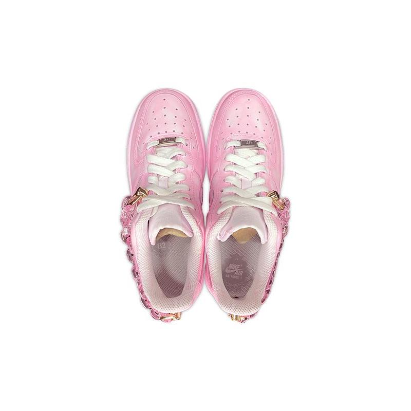 [Custom Valentine's Day is dyed pink with alcohol scratch-off cards]  Air Force 1 Skateboarding Shoes Men