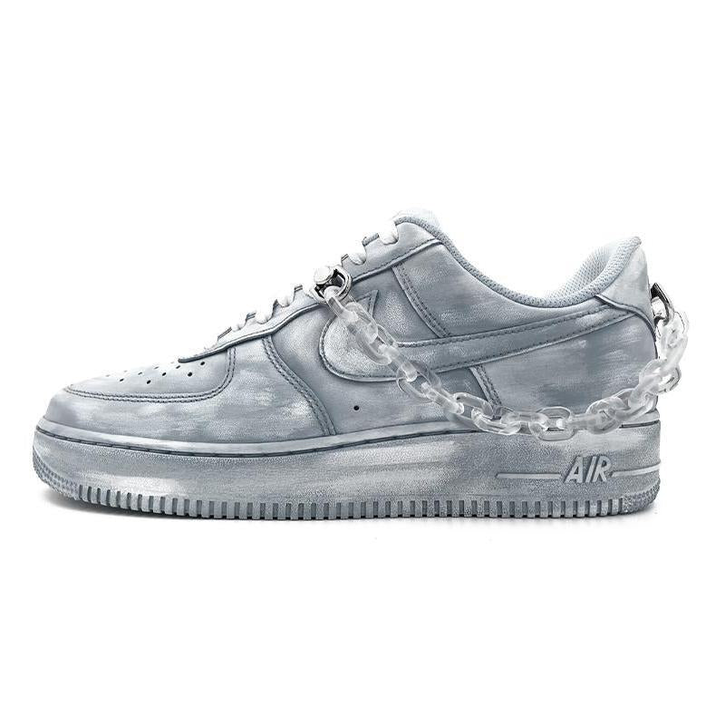 [Custom Soak the alcohol scratch-off card in grey]  Air Force 1 Skateboarding Shoes Men