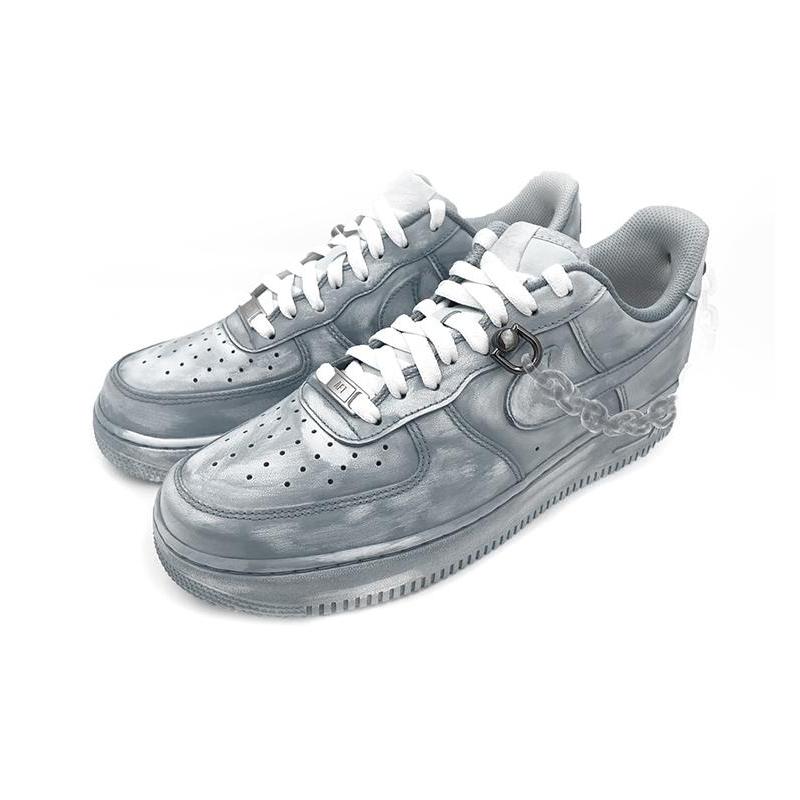 [Custom Soak the alcohol scratch-off card in grey]  Air Force 1 Skateboarding Shoes Men