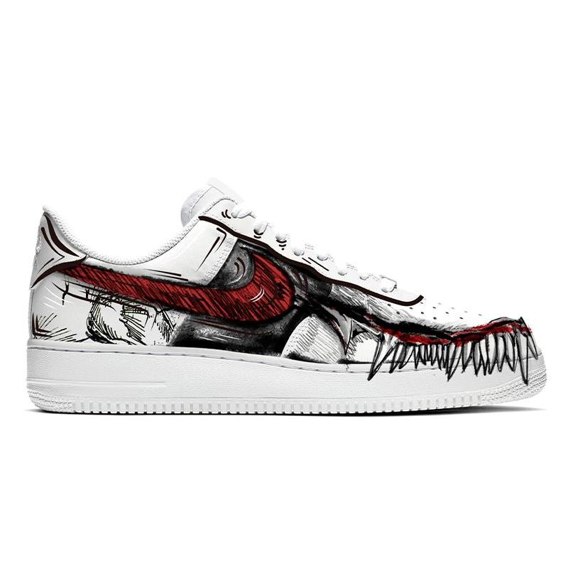 [Custom The theme of the male movie Venom is black, white and red]  Air Force 1 Skateboarding Shoes Men