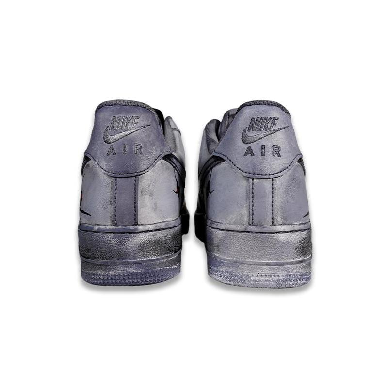 [Custom The animal series is hand-painted in spider grey]  Air Force 1 Skateboarding Shoes Men Low-top Gray