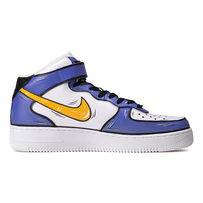 [Custom The male version of the Lakers in the 2D style, purple and gold]  Air Force 1 Skateboarding Shoes Men