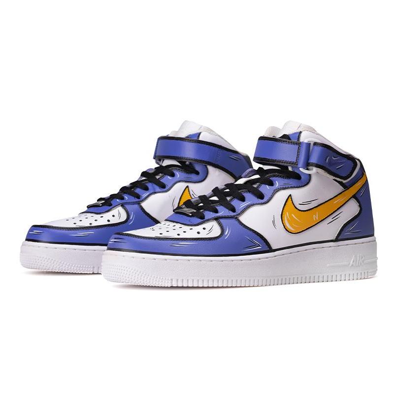 [Custom The male version of the Lakers in the 2D style, purple and gold]  Air Force 1 Skateboarding Shoes Men